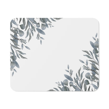 Elegant Floral Desk Mouse Pad - Botanical Greenery Design for Home and Office