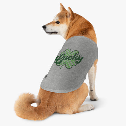 Lucky Clover Pet Tank Top - St. Patrick's Day Dog Apparel
