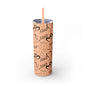 XOXO Hearts Skinny Tumbler with Straw - 20oz Love-Themed Drinkware