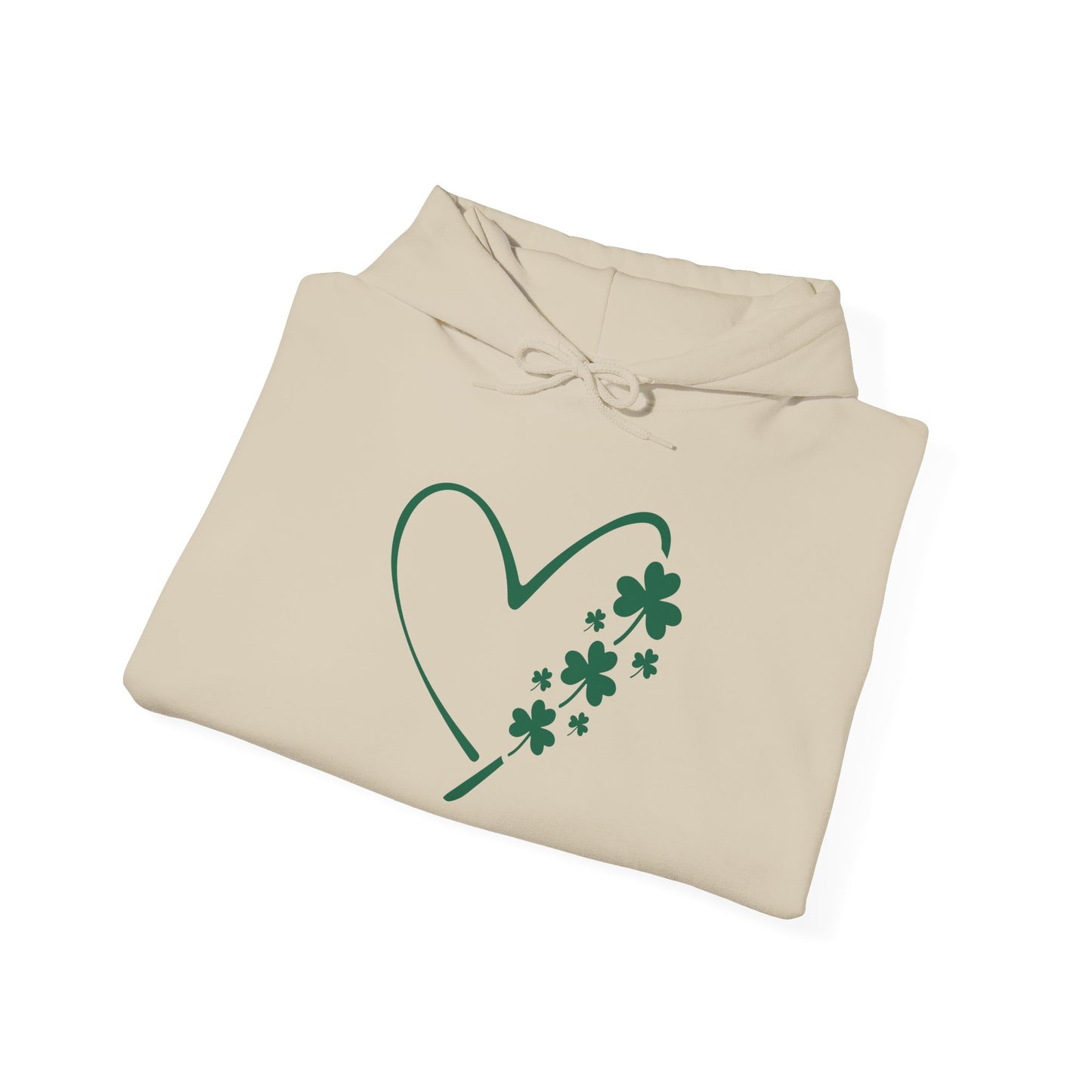 Lucky Heart Floral Hoodie for Unisex - St. Patrick's Day Sweatshirt