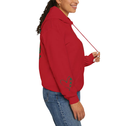 Lucky Heart Floral Hoodie for Unisex - St. Patrick's Day Sweatshirt
