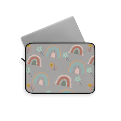 Colorful Rainbow Laptop Sleeve - Cute Floral Design for Everyday Use
