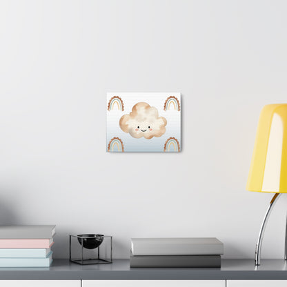 Whimsical Cloud Canvas Gallery Wraps - Playful Wall Art with Rainbows