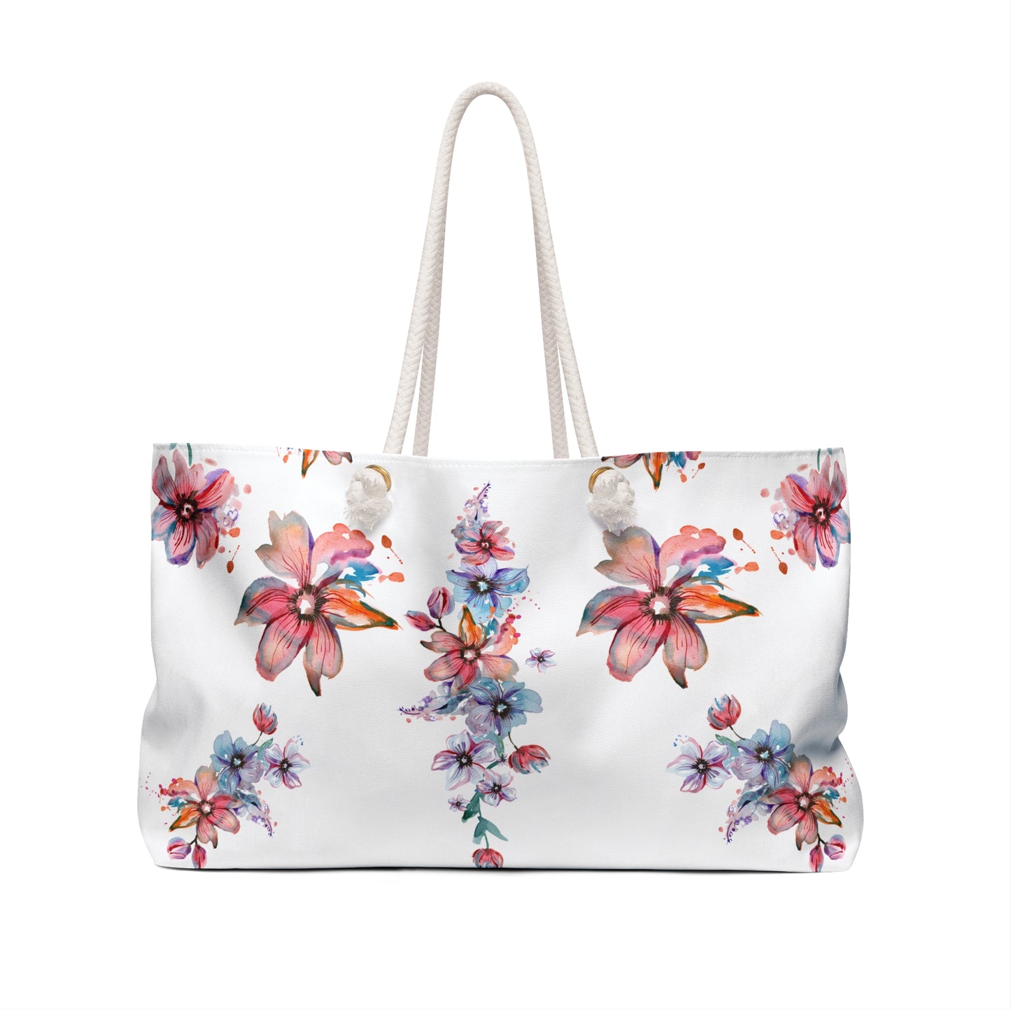 Floral Weekender Bag | Stylish Lightweight Tote for Travel & Essentials