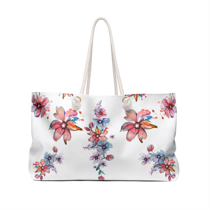 Floral Weekender Bag | Stylish Lightweight Tote for Travel & Essentials