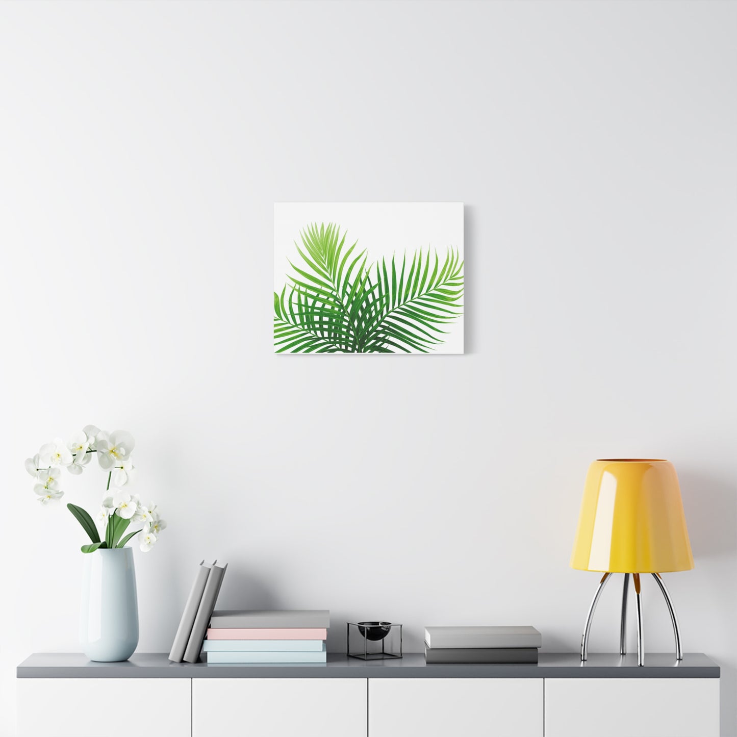Tropical Leaf Matte Canvas Wall Art with a white background