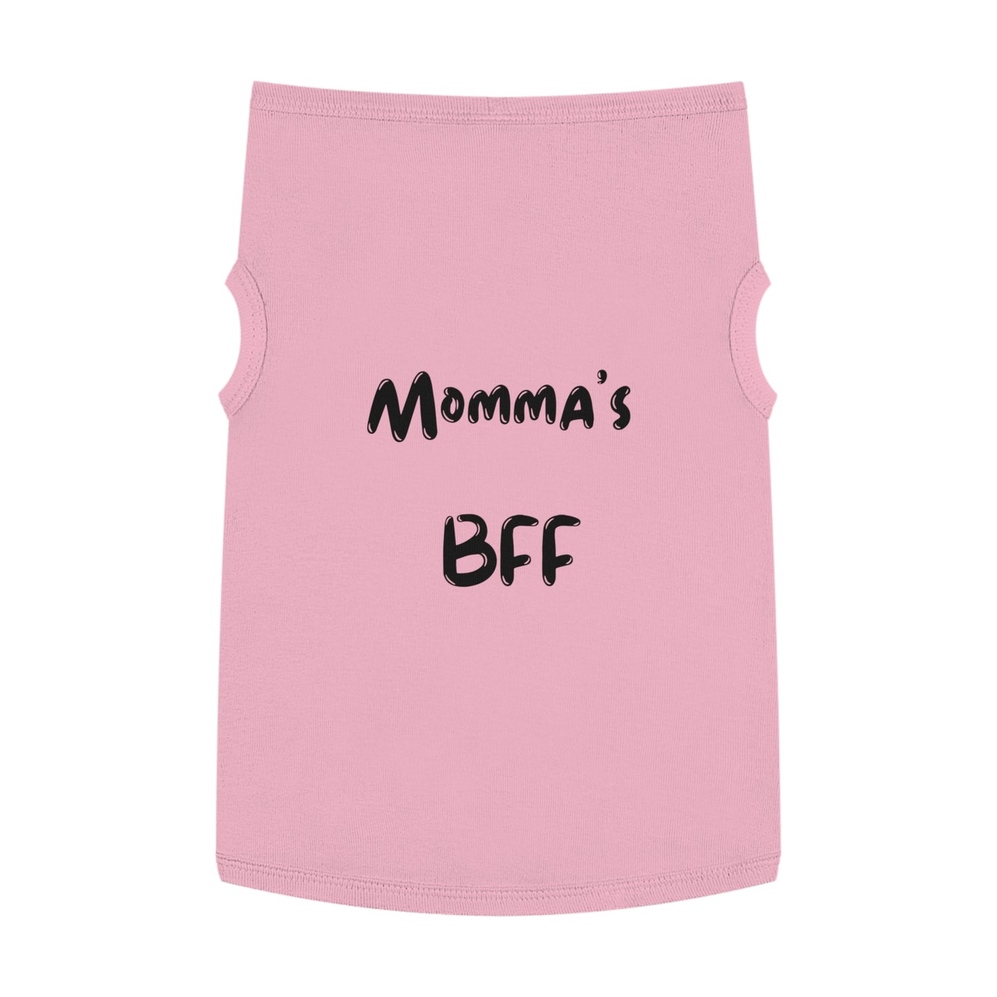 Cute Pet Tank Top - 'Momma's BFF' Dog Apparel for Everyday Wear