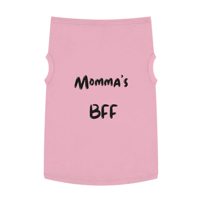 Cute Pet Tank Top - 'Momma's BFF' Dog Apparel for Everyday Wear