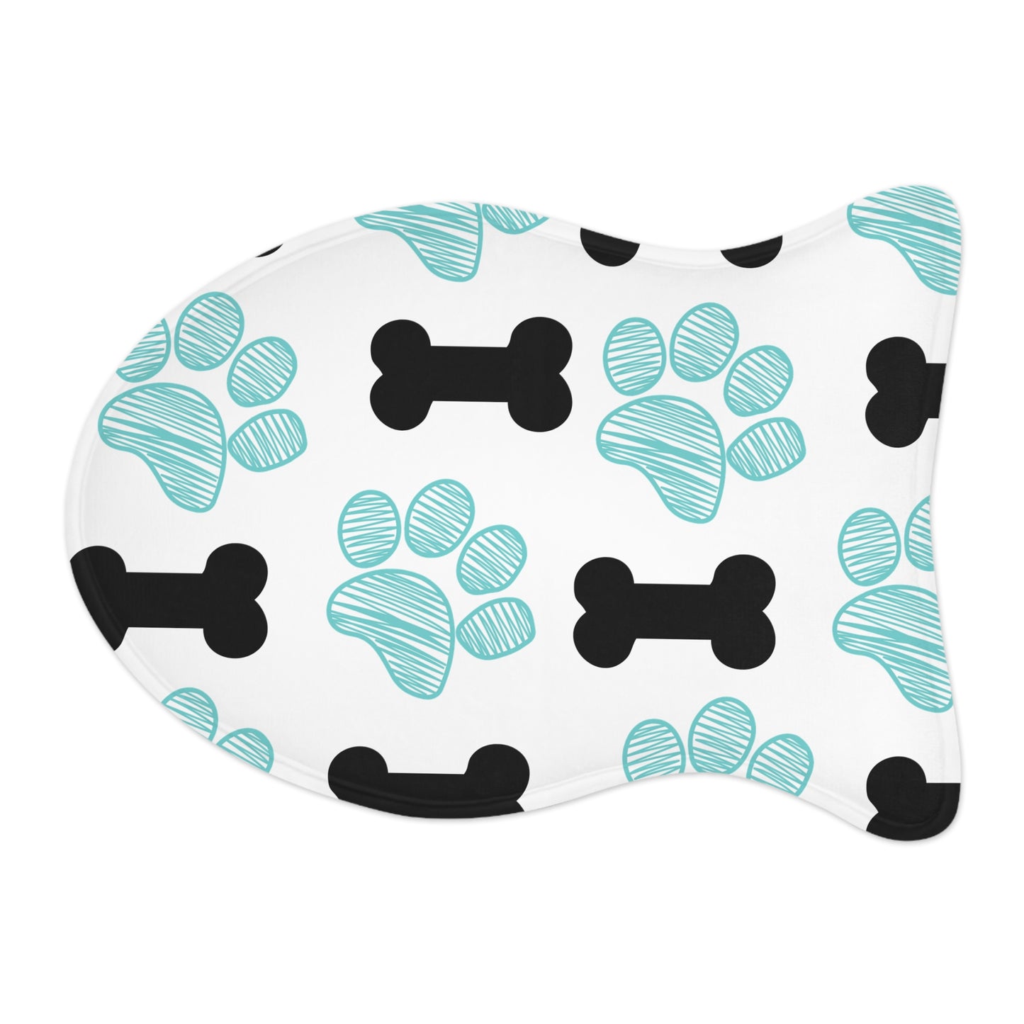 Cute Paw Print Pet Feeding Mat - Fun & Functional Dog Dish Mat