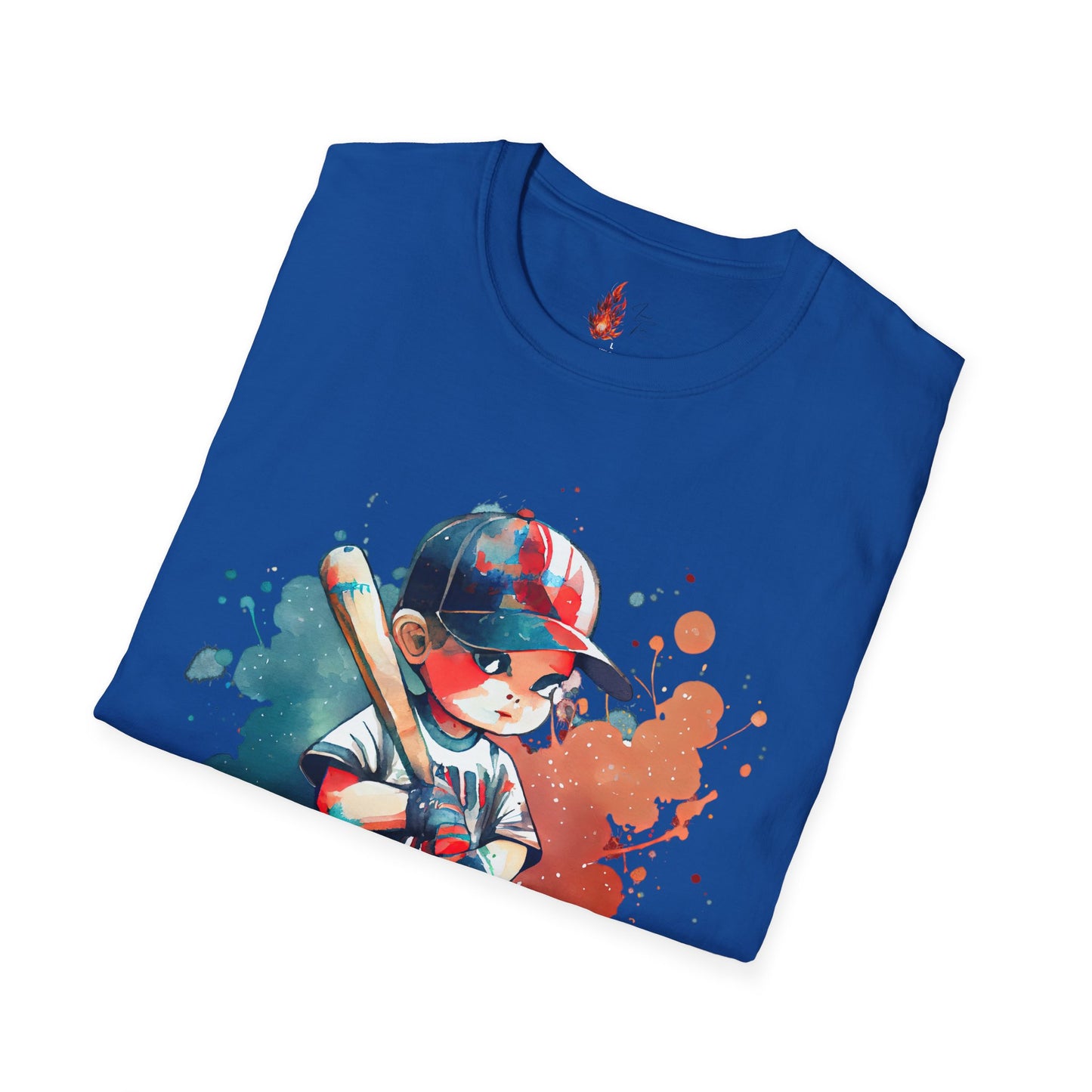 Baseball Kid Splash Art T-Shirt - Creative Unisex Soft style Tee