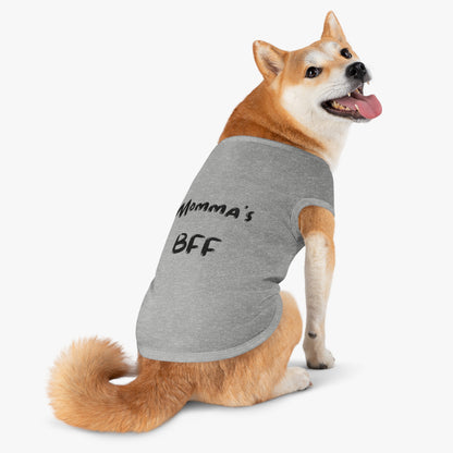Cute Pet Tank Top - 'Momma's BFF' Dog Apparel for Everyday Wear