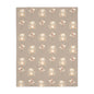 Cozy Velveteen Microfiber Blanket with Cute Bear and Flower Design