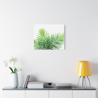 Tropical Leaf Matte Canvas Wall Art with a white background