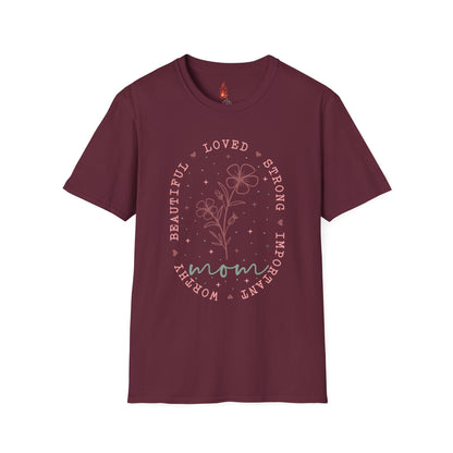 'Loved, Strong, Beautiful, Mom' Floral Design