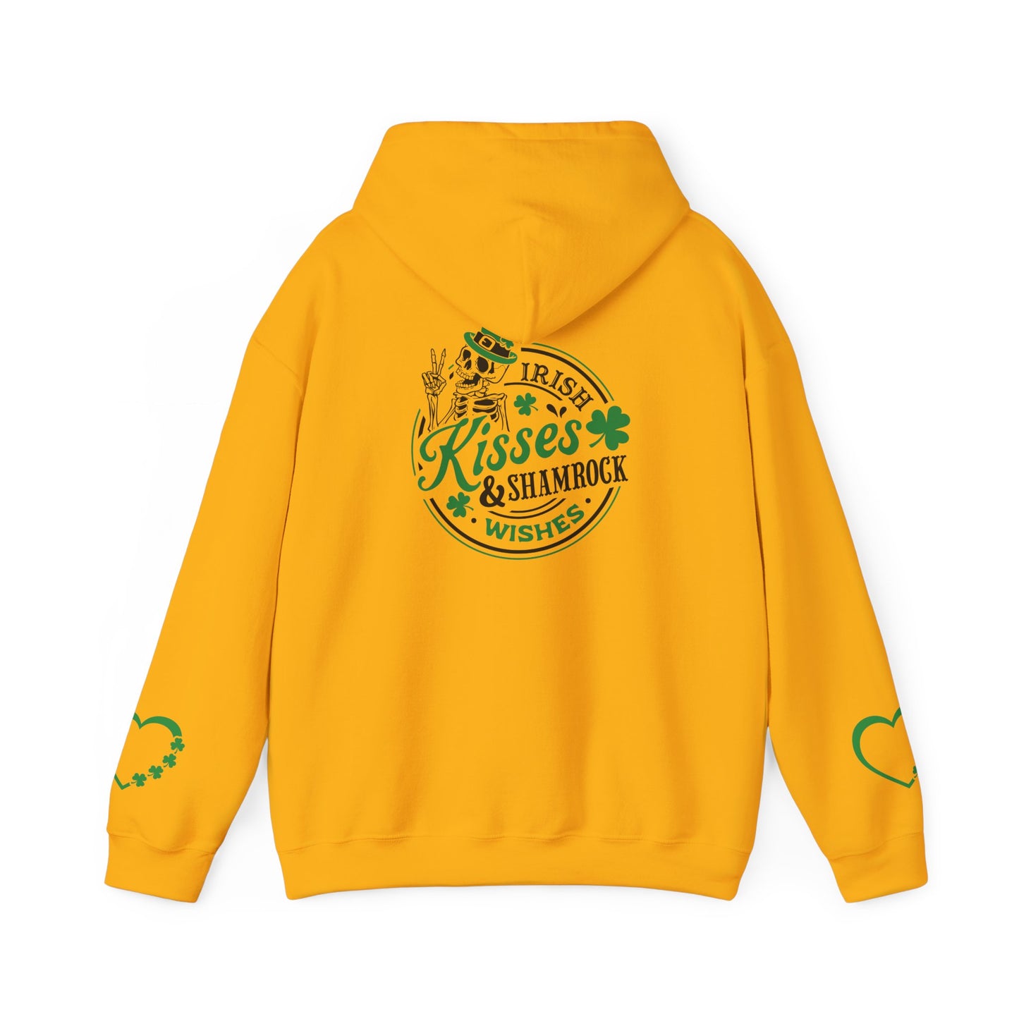 St. Patrick's Day Love Hoodie - Irish Kisses & Shamrock Wishes Sweatshirt