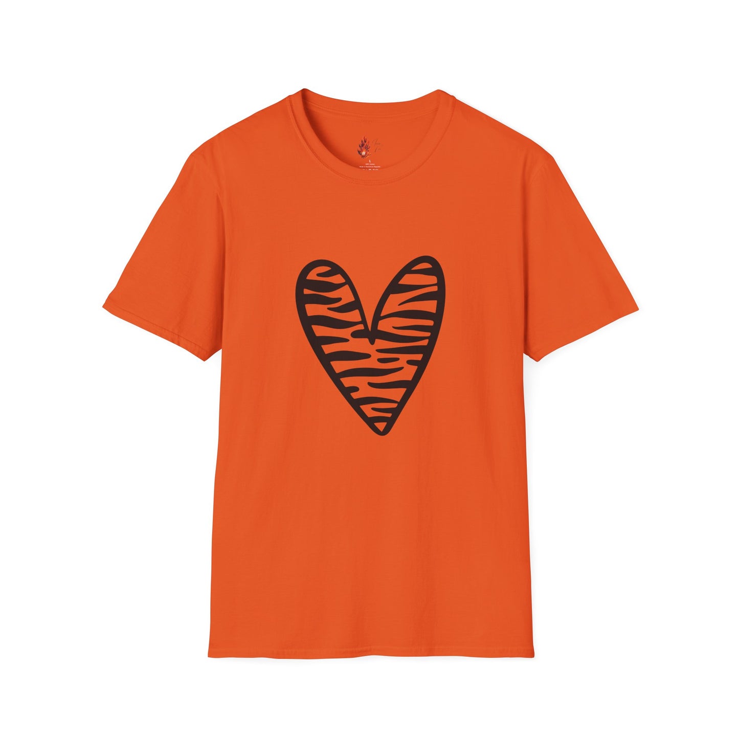 Zebra Heart Unisex Softstyle T-Shirt - Trendy Casual Wear for Animal Lovers