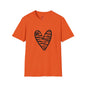 Zebra Heart Unisex Softstyle T-Shirt - Trendy Casual Wear for Animal Lovers