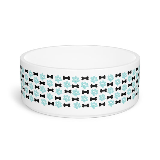 Stylish Pet Bowl with Paw and Bone Design