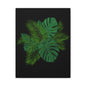 Canvas Art Palm Leaves with a black background
