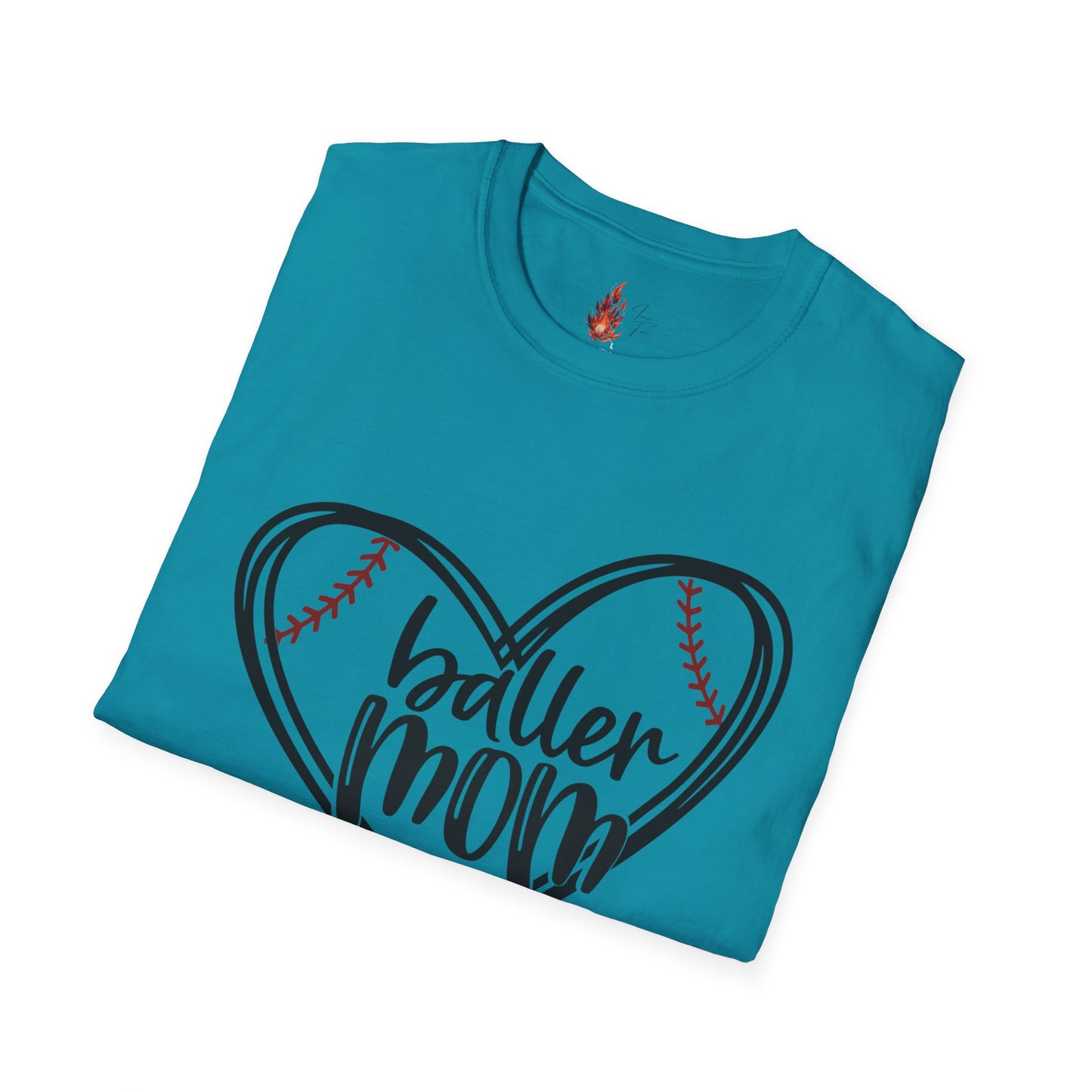 Baller Mom T-Shirt - Unisex Softstyle Tee for Sports Moms