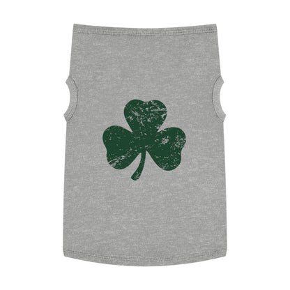 St. Patrick's Day Pet Tank Top with Shamrock Design