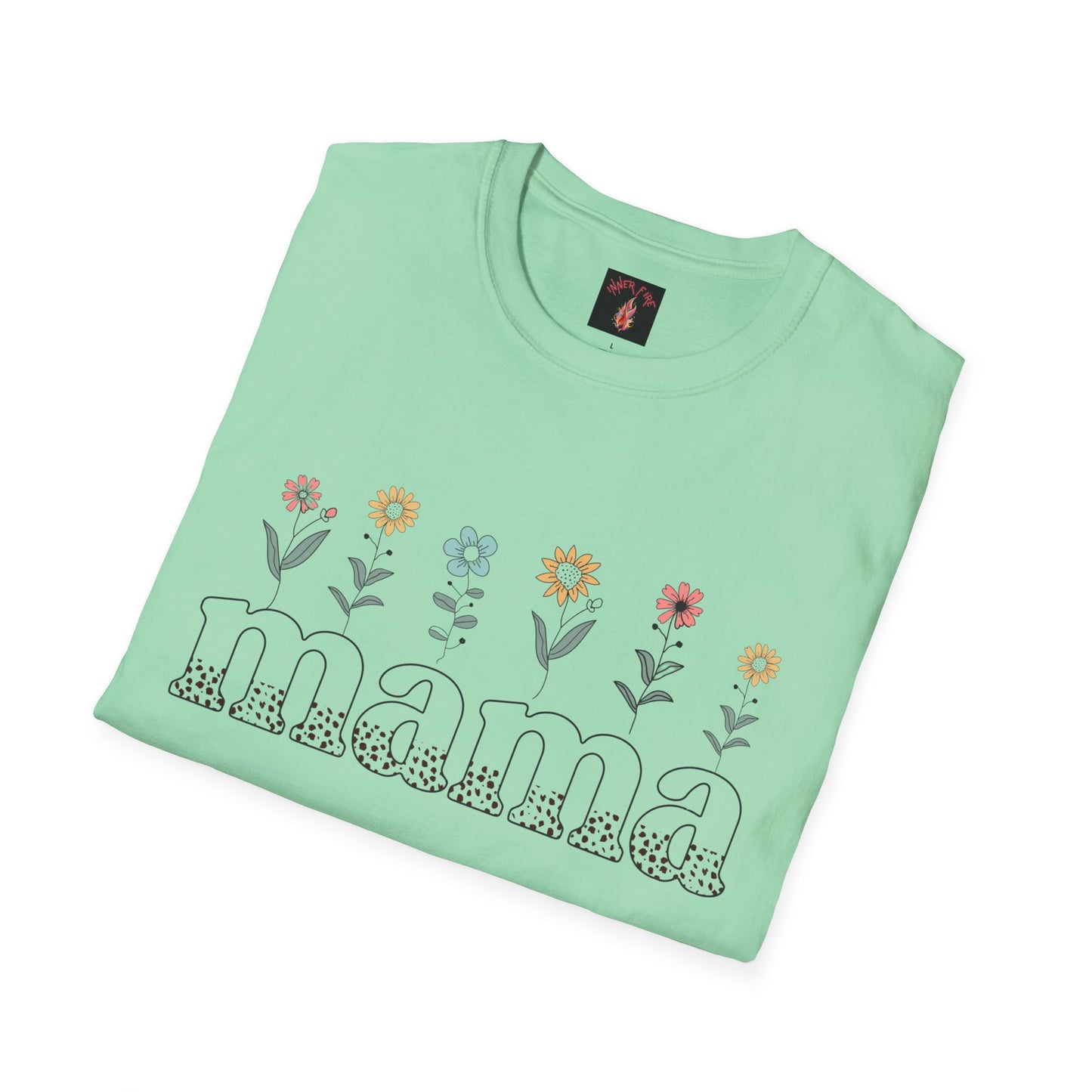 Floral Mama T-Shirt for Moms - Unisex Softstyle Tee