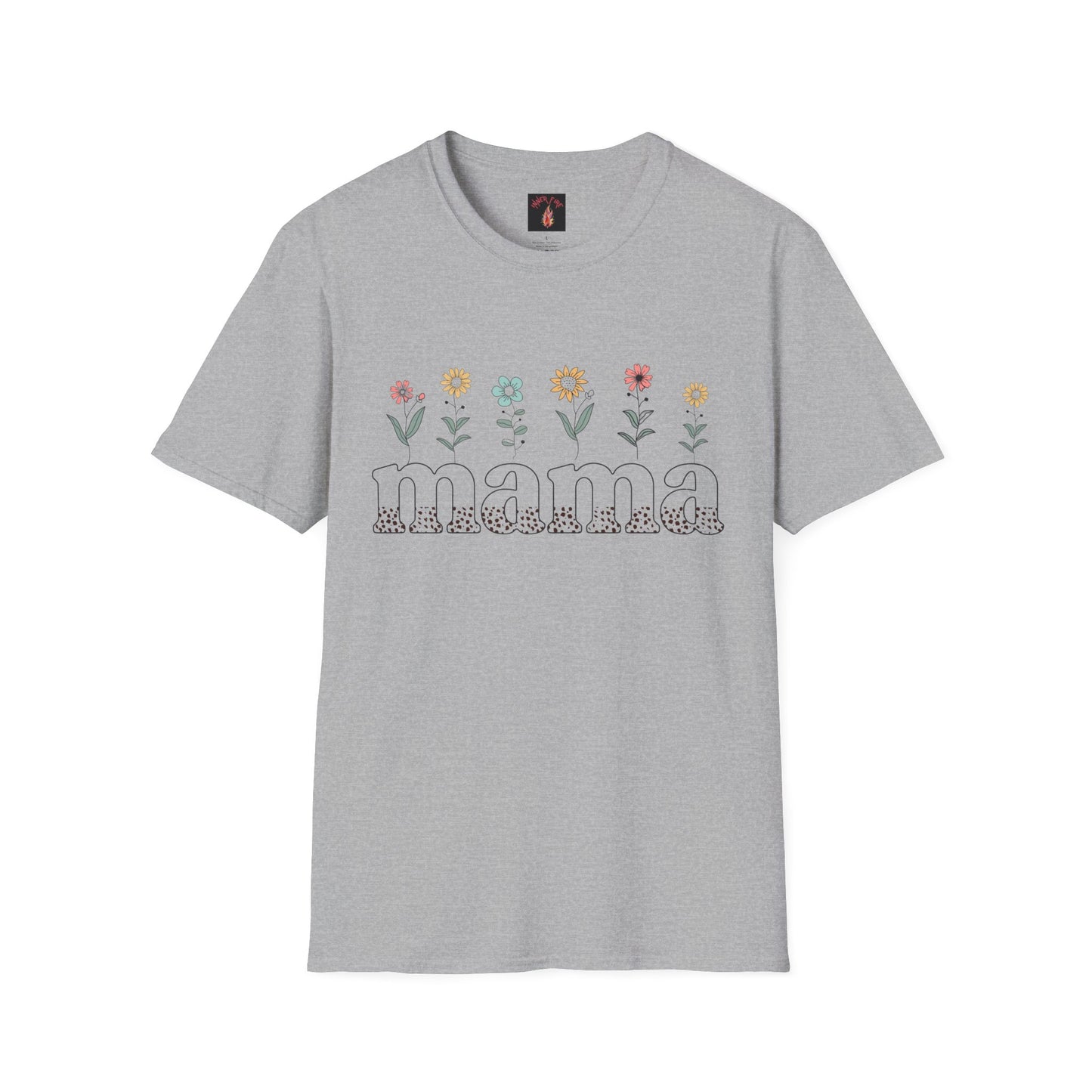 Floral Mama T-Shirt for Moms - Unisex Softstyle Tee