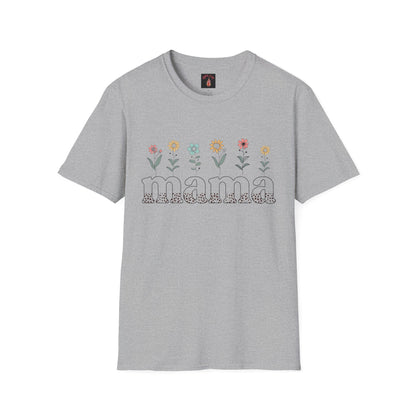 Floral Mama T-Shirt for Moms - Unisex Softstyle Tee