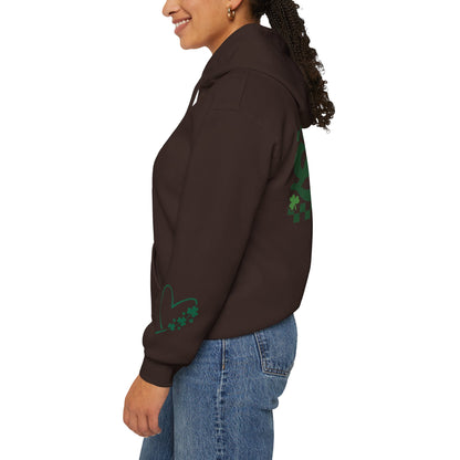 Lucky Heart Floral Hoodie for Unisex - St. Patrick's Day Sweatshirt