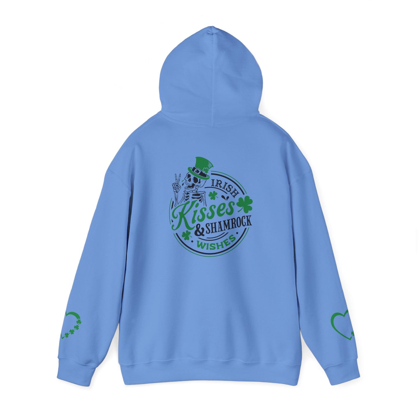 St. Patrick's Day Love Hoodie - Irish Kisses & Shamrock Wishes Sweatshirt