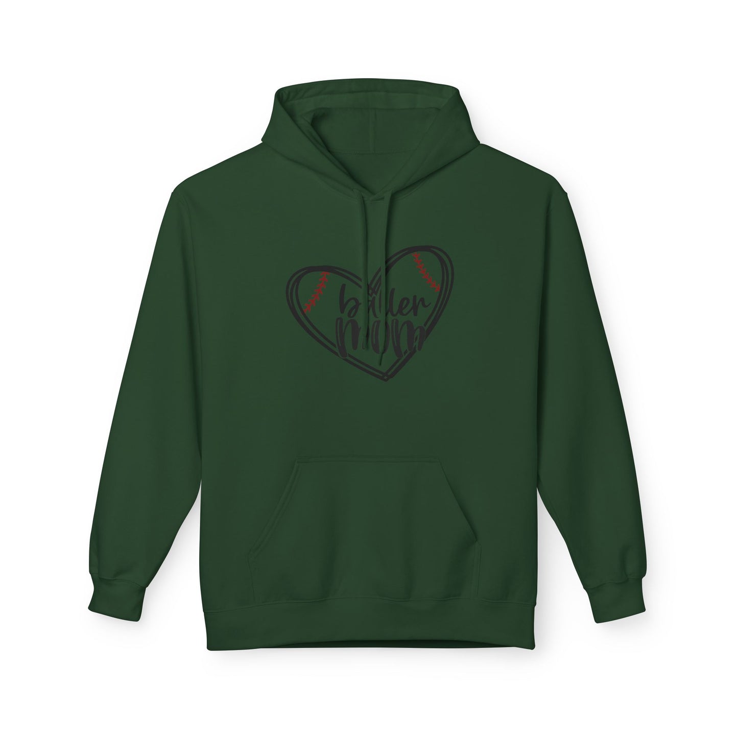 Baller Mom Fleece Hoodie - Cozy Midweight Sweatshirt for Sports Enthusiasts