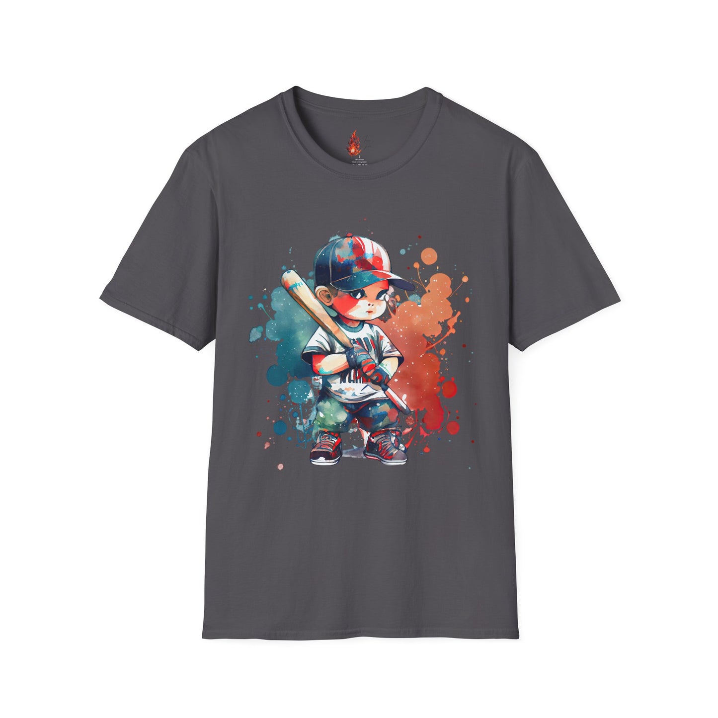 Baseball Kid Splash Art T-Shirt - Creative Unisex Soft style Tee