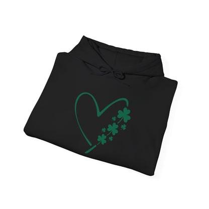 Lucky Heart Floral Hoodie for Unisex - St. Patrick's Day Sweatshirt