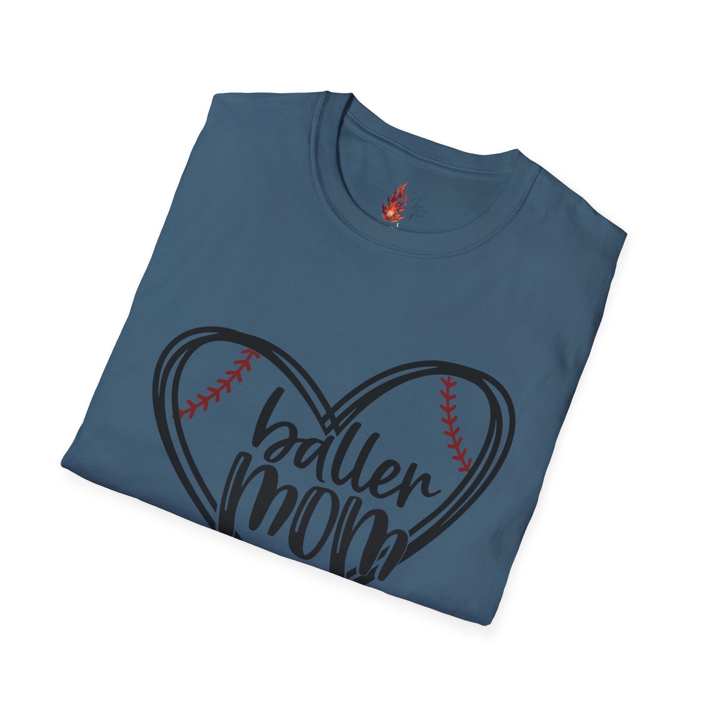 Baller Mom T-Shirt - Unisex Softstyle Tee for Sports Moms